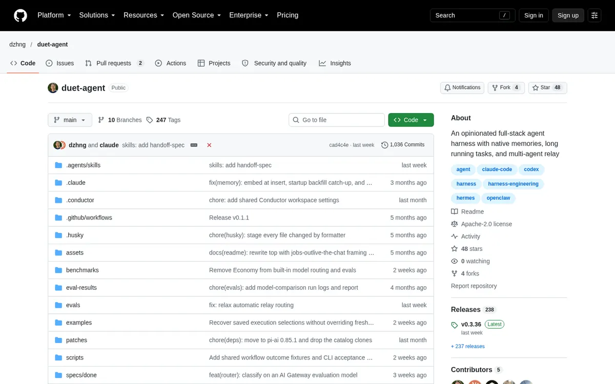 duet-agent product page screenshot