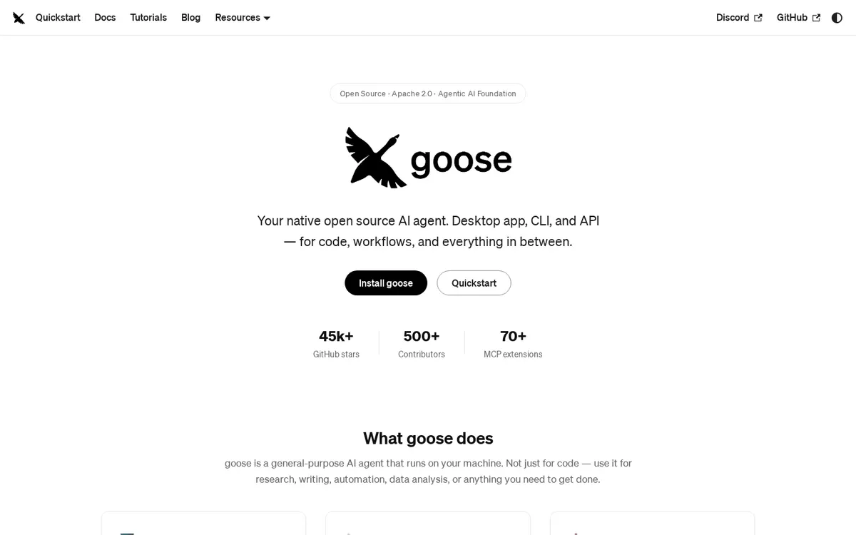 goose product page screenshot