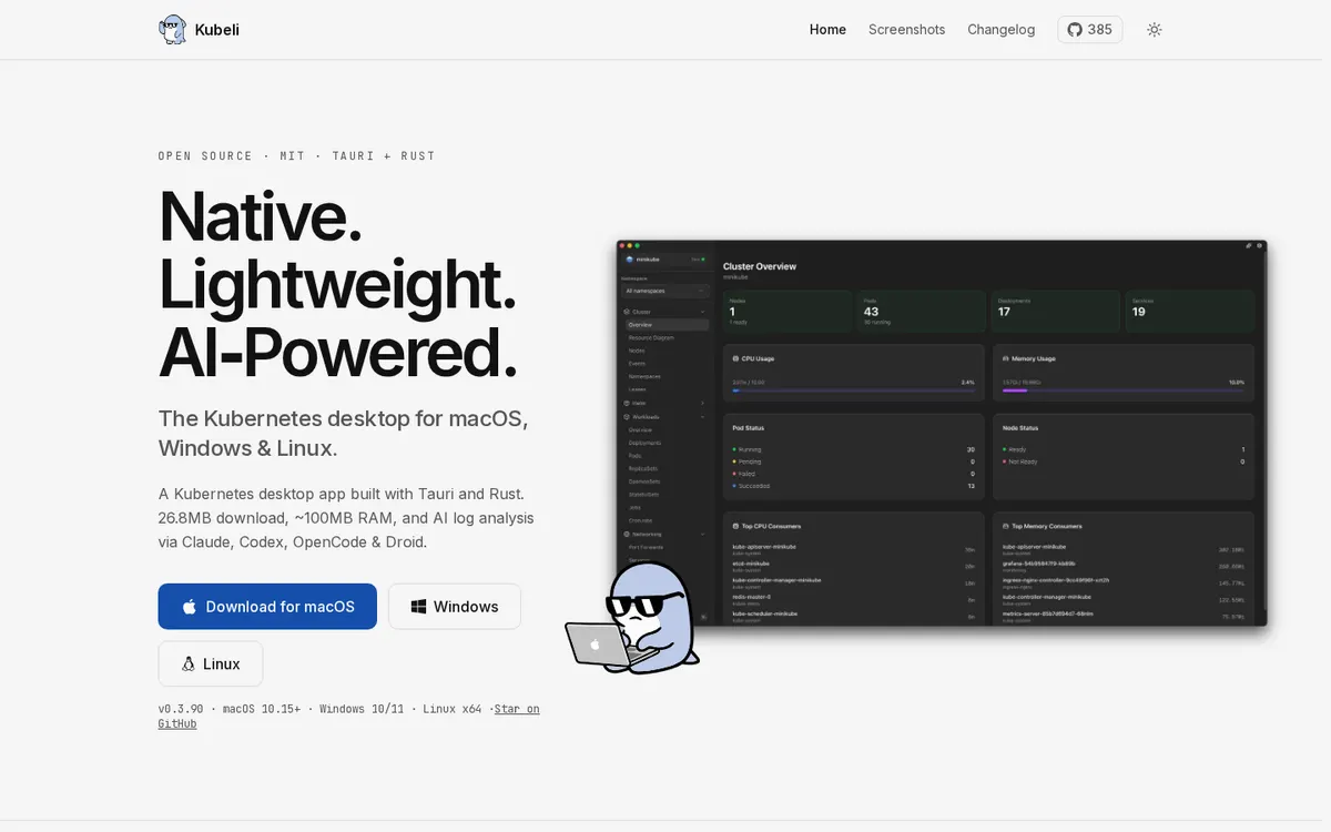 Kubeli product page screenshot