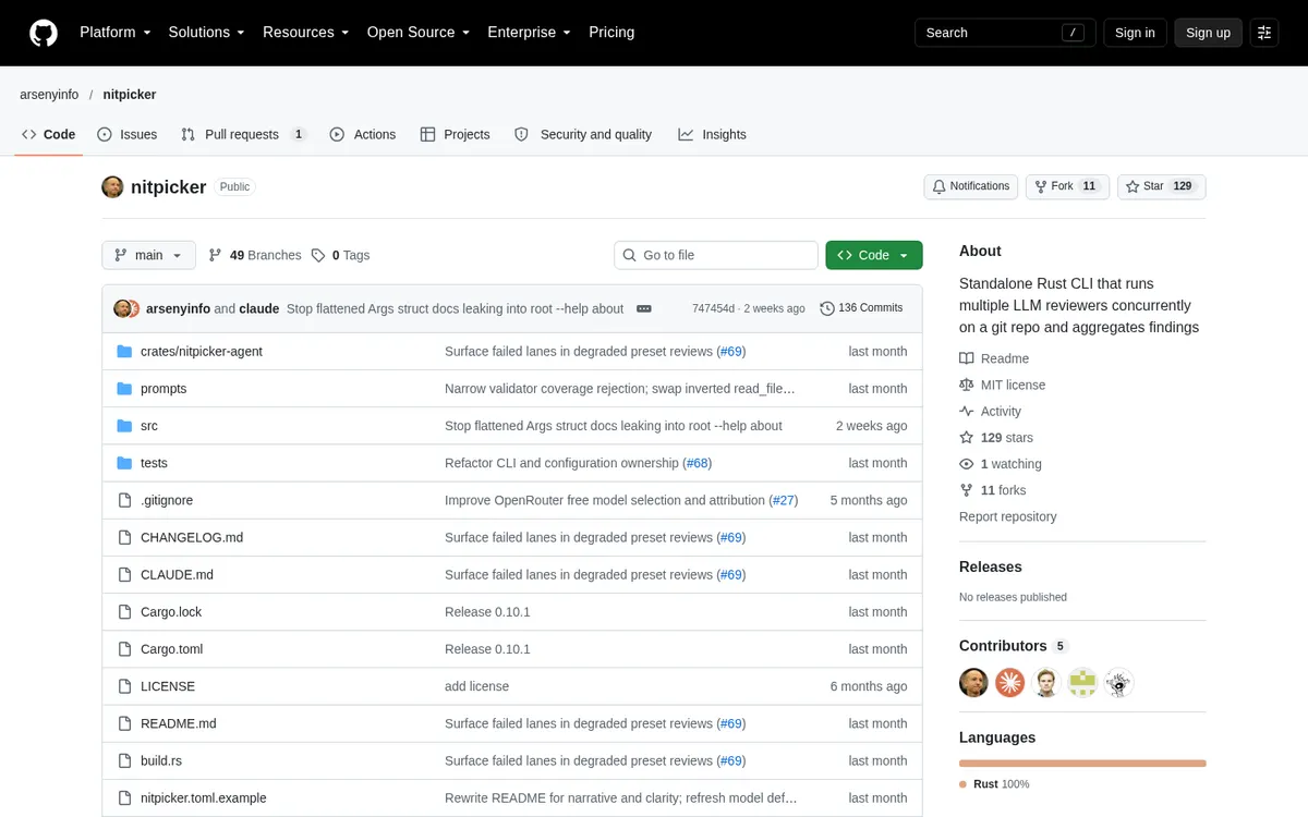 nitpicker product page screenshot