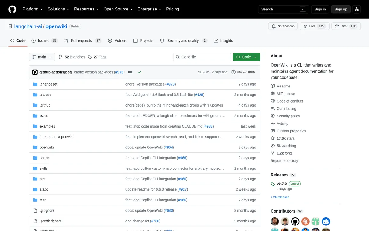 OpenWiki product page screenshot
