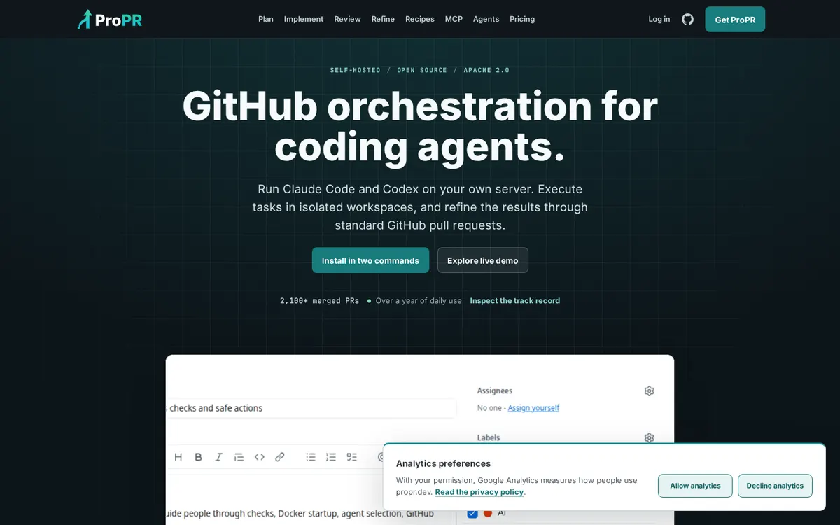 ProPR product page screenshot