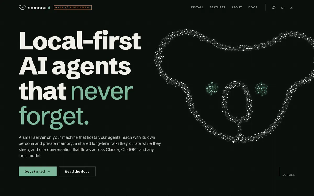 Somora product page screenshot