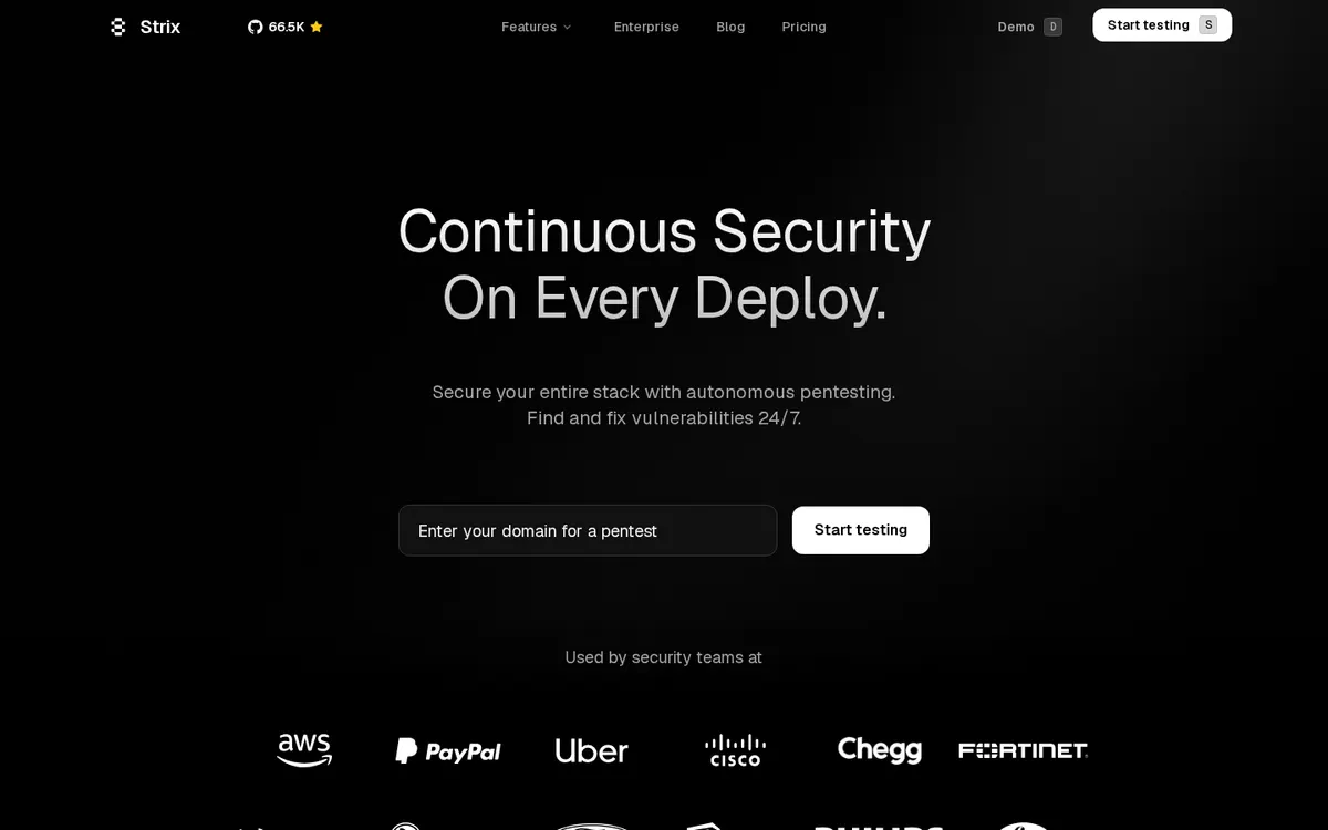 Strix product page screenshot