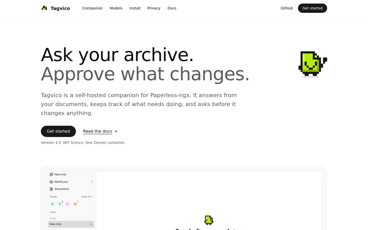 Tagvico product page screenshot