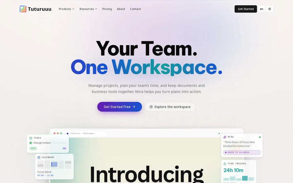 Tuturuuu product page screenshot